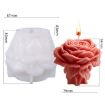 Rose Kiss Flower Column Aromatherapy Candle Silicone Mold ZW-342 - 2