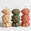 Rose Kiss Flower Column Aromatherapy Candle Silicone Mold ZW-342 - 3