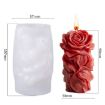 Rose Love Flower Column Aromatherapy Candle Silicone Mold ZW-344 - 2