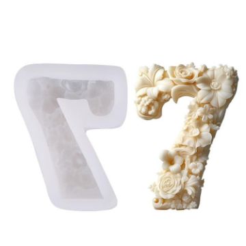 Flower Digital Aromatherapy Candle Silicone Mold DIY Diffuser Style 7 - 1