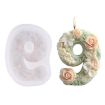 Flower Digital Aromatherapy Candle Silicone Mold DIY Diffuser ZL-988 - 1