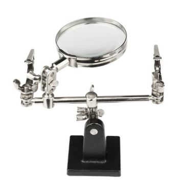 60mm Magnifying Glass with Clamp for Soldering & Circuit Board Repair - 1