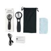 60x USB Charging LED Magnifier, Touch Switch, Optical Glass, Silver - 7