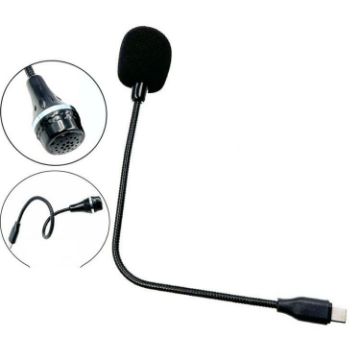Flexible Gooseneck USB-C Microphone with IC Chip, 25cm for Laptop/Phone - 1