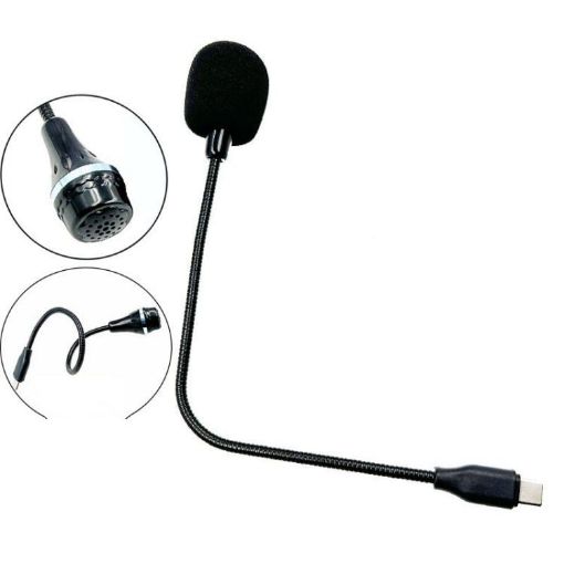 Flexible Gooseneck USB-C Microphone with IC Chip, 25cm for Laptop/Phone - 1