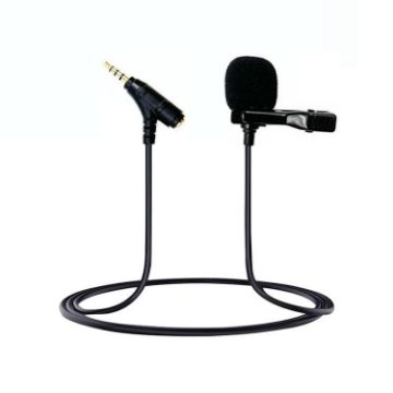 Lavalier Microphone 3.5mm TRRS with Earphone Jack Clip-on Lapel 2m - 1