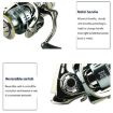 YUMOSHI SJ5000 Saltwater Spinning Reel, Full Metal Spool, 5.2:1 Gear Ratio - 5