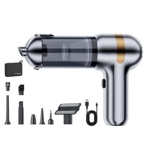 SUITU ST-6665 Pro Car Wireless Vacuum Cleaner, Silver Gold, With Bag - 1