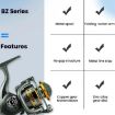 YUMOSHI BZ800 Mini Spinning Reel, 5.2:1 Gear Ratio for Rock/Ice Fishing - 4