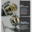 YUMOSHI BZ800 Mini Spinning Reel, 5.2:1 Gear Ratio for Rock/Ice Fishing - 6