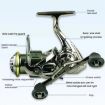 YUMOSHI SE3000 Spinning Reel, Dual Handle, 5.2:1 Gear Ratio, Anti-Shake - 4