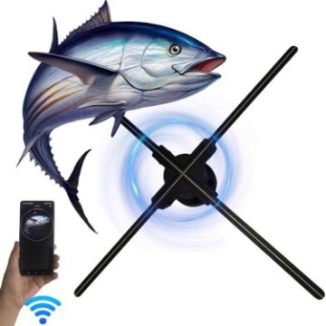 60cm 3D Holographic Fan 1600x720 Resolution 720 LEDs WiFi/APP Control - 1
