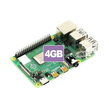 Waveshare Raspberry Pi 4 4GB BCM2711B0 64-Bit Quad-Core 4K Dual HDMI - 1