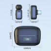 Dual Microphone Wireless Finger Clip Bluetooth Mic for Mobile (Black) - 3