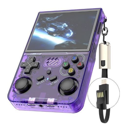 R36XX Dual-Band WiFi Handheld Console 3.5" IPS Screen 64G Purple - 1