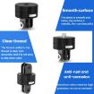 TFSM100 1/4" Male-Female Quick Release Adapter for Action Camera Tripod - 5