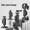 Metal Arm Clamp Magnetic Base with 1/4" Ball Head for Cameras - Black - 2