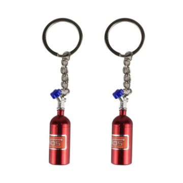 Fashion Metal Keyring Car Keychain Set - 2 PCS Auto Key Ring - 1