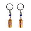 Fashion Metal Keyring Car Keychain Set - 2 PCS Auto Key Ring - 1