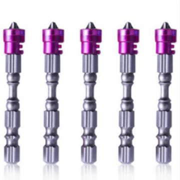 5 PCS 65mm Magnetic Alloy Steel Cross Bit Drill Screwdriver Head - 1