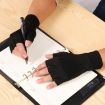 Black Fiber Sports Half Finger Gloves, Arthritis Pressure, Size M - 4