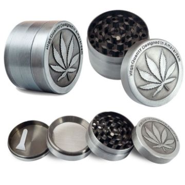 30MM Stainless Steel Maple Leaf Herb Grinder, 3 Layers Weed Grinder - 1