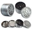 Stainless Steel Maple Leaf Herb Grinder, 50MM 4 Layers Tobacco Grinder - 1