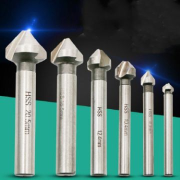 6 In 1 Chamfering Knife Woodworking Cutter with Iron Box (White Diamond) - 1