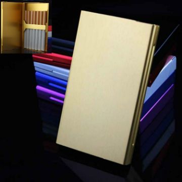 Gold Ultra-thin Creative Ladies Metal Cigarette Case - 1