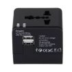 Dual USB Power Socket Charger Adapter 5V 2.1A, UK/EU/US/AU Plug, Black - 3