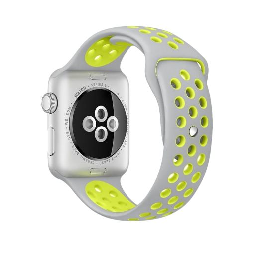 Apple Watch Ultra & Series Silicone Sport Band, Grey Yellow, 42-49mm - 1