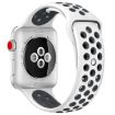 Apple Watch Ultra 49mm/Series 10/9/8/7 Silicone Sport Band White Black - 1