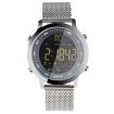 EX18 Smart Sports Watch, FSTN Screen, Stainless Steel, Bluetooth, Silver - 1