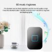 CACAZI FA88 Wireless Doorbell, Self-Powered, UK Plug, Black - 3