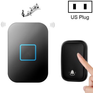 CACAZI FA88 Wireless Doorbell, Self-Powered, US Plug, Black - 1