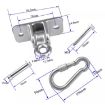 304 Stainless Steel Sandbag Buckle Ring Swing Holder with Nut Carabiner - 5