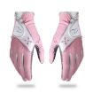 PGM Women's Pink Non-Slip PU Leather Golf Gloves, Size 21 - 2