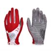 Women's PGM Non-Slip PU Leather Golf Gloves - Red, Size 19 - 2