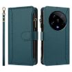 Xiaomi 14 Ultra Dark Green Leather Case - 9 Card Slots & Hand Strap - 2