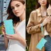 Xiaomi 14 Ultra Leather Case - 9 Card Slots, Zipper, Hand Strap, Mint Green - 7