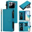 Xiaomi 15S Pro Turquoise Leather Case - 9 Card Slots & Magnetic Closure - 1
