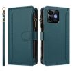 Ulefone Note 16 Pro Leather Case - 9 Card Slots, Zipper, Hand Strap, Green - 2