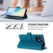 Ulefone Note 16 Pro Turquoise Leather Case with 9 Card Slots & Strap - 4