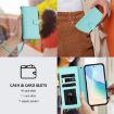 Ulefone Note 20 Pro Leather Case - 9 Card Slots, Zipper, Hand Strap, Mint Green - 6
