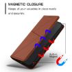 Xiaomi 14 Ultra Magnetic Frosted Flip Leather Case - Coffee Color - 5