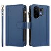 Vivo S30 Dark Blue Leather Case: Magnetic Closure, 9 Card Slots, Hand Strap - 2