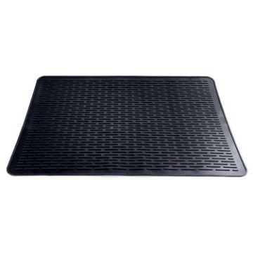 Silicone Coffee Machine Mat - Anti-Slip Drain Pad, 71x50cm, Black - 1