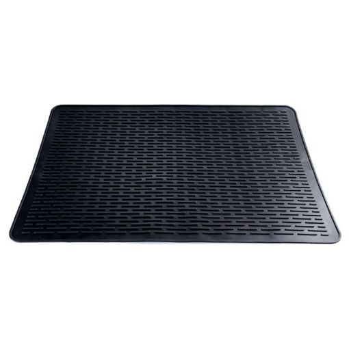 Silicone Coffee Machine Mat - Anti-Slip Drain Pad, 71x50cm, Black - 1