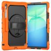 Samsung Galaxy Tab S10 FE+ Orange Silicone Hybrid Case with Strap - 2