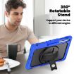 Samsung Galaxy Tab S10 FE+ Blue Silicone Hybrid PC Case with Strap - 5